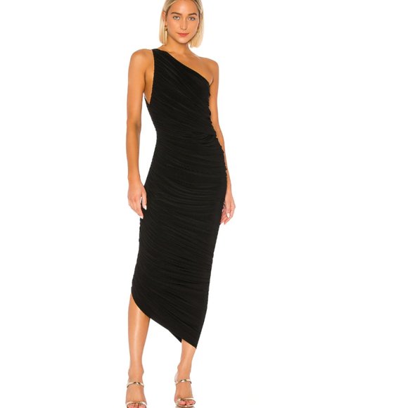 Norma Kamali Dresses & Skirts - Black one sleeved Revolve Gown Size S